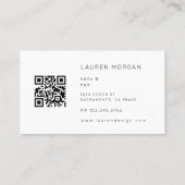 グリッター豪華エステティシャン モダン 名刺 (裏面)