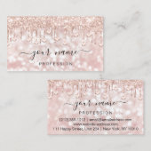 グリッター赤面バラドリップスメイクアップアーティスト 名刺 (正面/裏面)