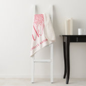 グリッター赤面ピンクローズ金ゴールドスクリプモノグラムのト シェルパブランケット (インサイチュ)