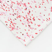 グリッター赤面ピンクローズ金ゴールドスクリプモノグラムのト フリースブランケット (角)