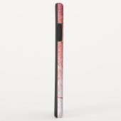 グリッター赤面ピンクローズ金ゴールドスクリプモノグラムのト Case-Mate iPhoneケース (裏面/右)