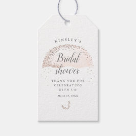 グリッター赤面傘ブライダルシャワー感謝していyou ギフトタグ