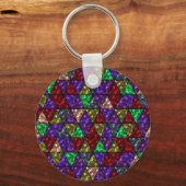 グリッター赤、緑、紫。 キーホルダー (正面)