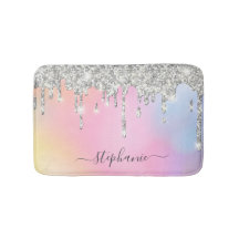 グリッター輝く・シルバー・ドリップズ・レインボーお名前の追加