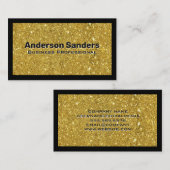 グリッター輝 | 黒縁ど 名刺 (正面/裏面)