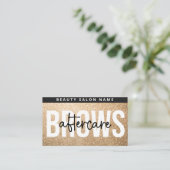 グリッター金ゴールドがアフターケアPMUブラウの指示を表示 名刺 (スタンド正面)