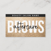 グリッター金ゴールドがアフターケアPMUブラウの指示を表示 名刺 (正面)