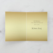 グリッター金ゴールドとブラッククリスマスホリデー カード (内部)