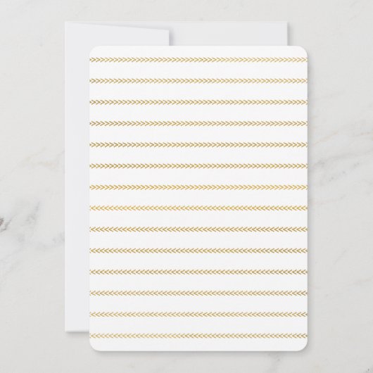 グリッター金ゴールドの誕生発表 案内状 (裏面)