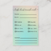 グリッター金ゴールドまつげ拡張クライアントレコード 名刺 (裏面)