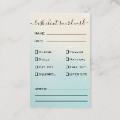 グリッター金ゴールドまつげ拡張クライアントレコード 名刺 (裏面)