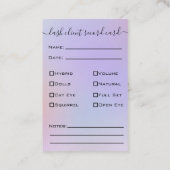 グリッター金ゴールドまつげ拡張クライアントレコードBusi 名刺 (裏面)