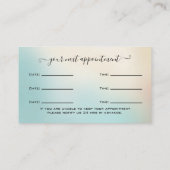 グリッター金ゴールドまつ毛延長アポイントメント 名刺 (裏面)