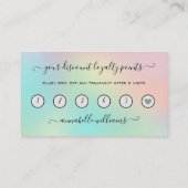 グリッター金ゴールドまつ毛延長ロイヤリティ 名刺 (裏面)