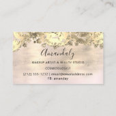 グリッター金ゴールドイベントプランナーファッションショップピンクグラム 名刺 (裏面)