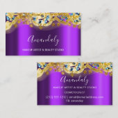 グリッター金ゴールドイベントプランナーファッションショップ 名刺 (正面/裏面)