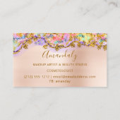 グリッター金ゴールドイベントプランナーファッションスタイリストバラB 名刺 (裏面)