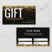 グリッター金ゴールドギフト券  名刺 (正面/裏面)