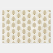 グリッター金ゴールドグラムクリスマスツリー ラッピングペーパーシート (正面2)