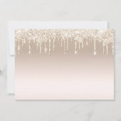 グリッター金ゴールドケーキ50thバースデーパーティー 招待状 (裏面)