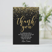 グリッター金ゴールドサンキューカード 招待状 (スタンド正面)