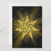 グリッター金ゴールドスターキンセアニェラ招待状 招待状 (裏面)