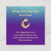 *~*グリッター金ゴールドゼンスパイラル瞑想霊気 スクエア名刺 (裏面)