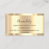 グリッター金ゴールドドリップス爪、 ネイルマニキュアフローラ 名刺 (裏面)