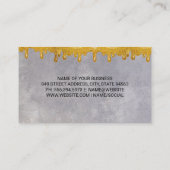 グリッター金ゴールドドリップテクスチャの背景 名刺 (裏面)