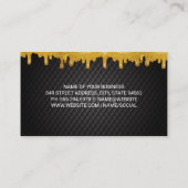 グリッター金ゴールドドリップ |ウィスク転がとピン 名刺 (裏面)