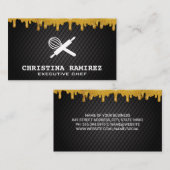 グリッター金ゴールドドリップ |ウィスク転がとピン 名刺 (正面/裏面)