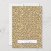 グリッター金ゴールドハート矢印ベビーシャワー招待状 招待状 (裏面)