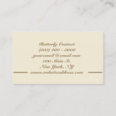 グリッター金ゴールドバタフライスワール装飾 名刺 (裏面)
