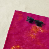 グリッター金ゴールドピンクガーリースパークルネーム夏 ビーチタオル (インサイチュ)