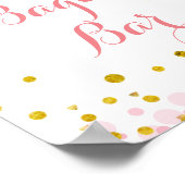 グリッター金ゴールドピンクムーンウォーター色ベーゲルバー標識 ポスター (角)