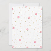 グリッター金ゴールドフローラホース誕生日招待状ガール 招待状 (裏面)