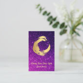 *~*グリッター金ゴールドブラシ霊気瞑想禅 名刺 (スタンド正面)