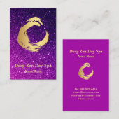 *~*グリッター金ゴールドブラシ霊気瞑想禅 名刺 (正面/裏面)