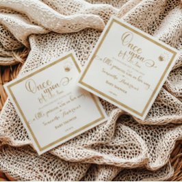 グリッター金ゴールドプリンセスかつてタイムベビーシャワー スタンダードカクテルナプキン