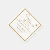 グリッター金ゴールドプリンセスかつてタイムベビーシャワー スタンダードカクテルナプキン (角)