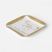 グリッター金ゴールドプリンセスかつてタイムベビーシャワー ペーパープレート (傾斜あり)