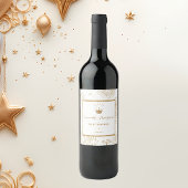 グリッター金ゴールドプリンセスオーナメントベビーシャワー ワインラベル