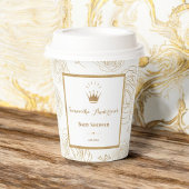 グリッター金ゴールドプリンセスオーナメントベビーシャワー 紙コップ