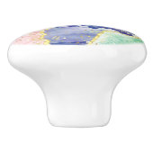 グリッター金ゴールドマーブルパステルカラー セラミックノブ (側面)