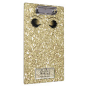 グリッター金ゴールドメイクアップ目まぶしグラムパーソナライズされた クリップボード (右)