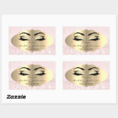 グリッター金ゴールドラッシュアイズfrom Pink Diamond 感謝してい 長方形シール (シート)