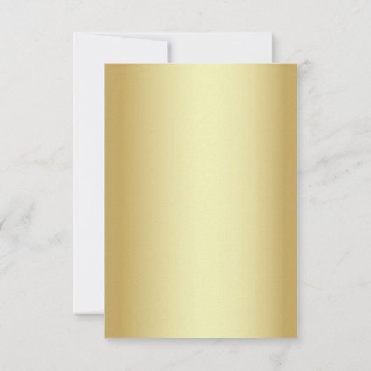 グリッター金ゴールドリマインダー結婚式招待状RSVPカード 出欠カード (裏面)