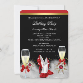 グリッター金ゴールドレッドハイトブラックシルバーシャンパン2 招待状