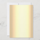 グリッター金ゴールド及びアイボリー結婚式招待状 招待状 (裏面)