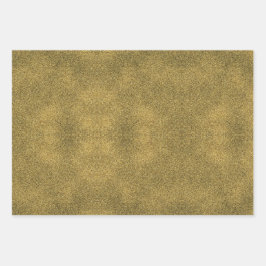 グリッター金ゴールド熱帯モンステラ水のカラーパターン ラッピングペーパーシート